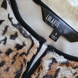 LuLaRoe Stella NWT Animal Print Faux Fur Jacket